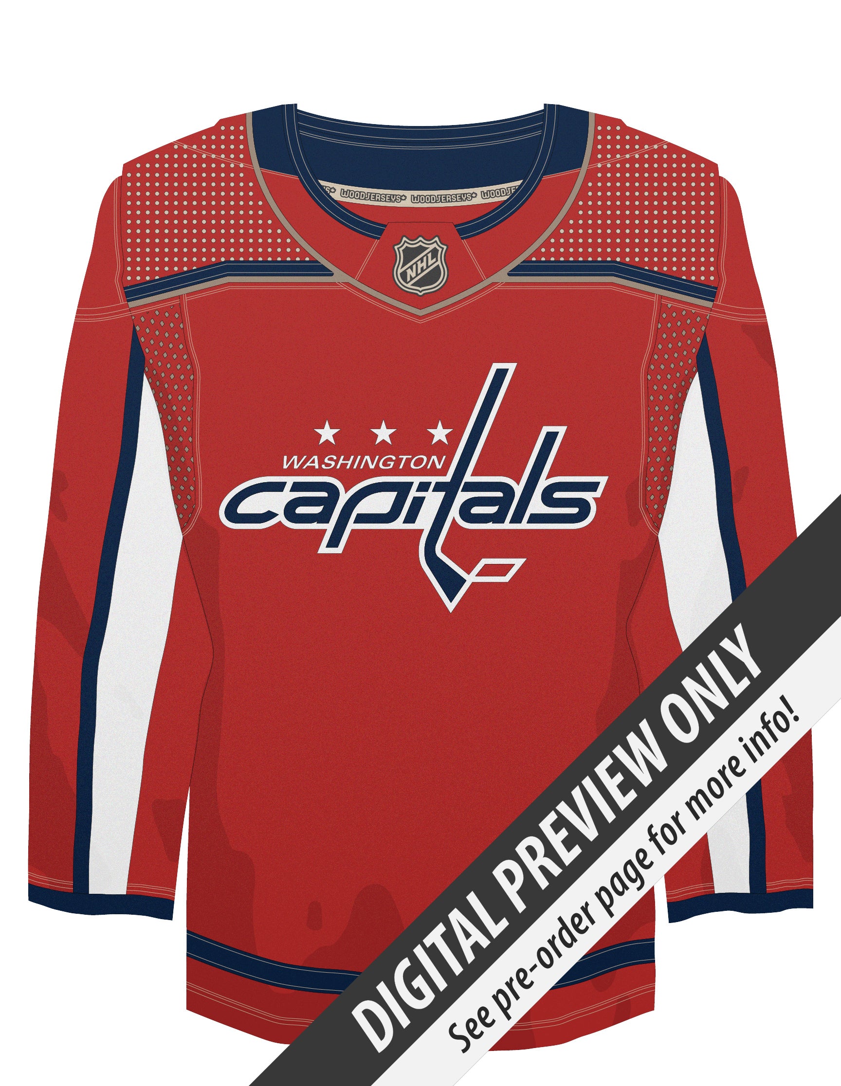 Washington Capitals Home WoodJersey WoodJerseys