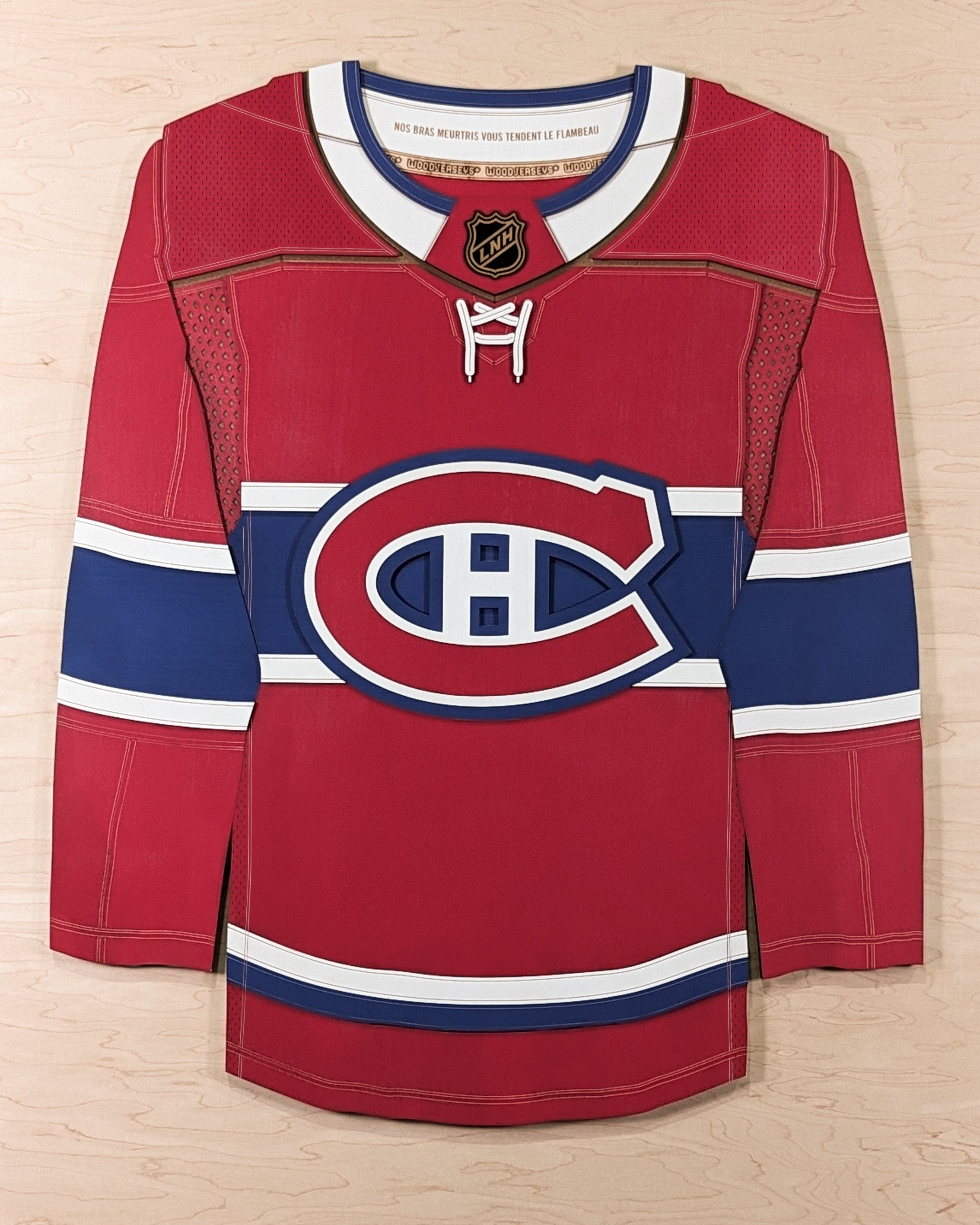 Montreal Canadiens Home Wood Jersey WoodJerseys